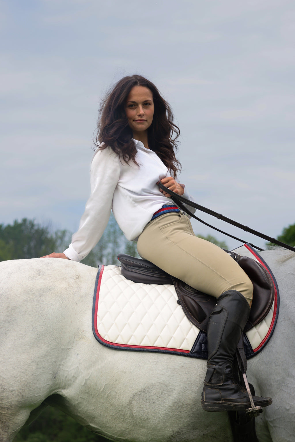 Jump Saddle Pad | White San Eligius