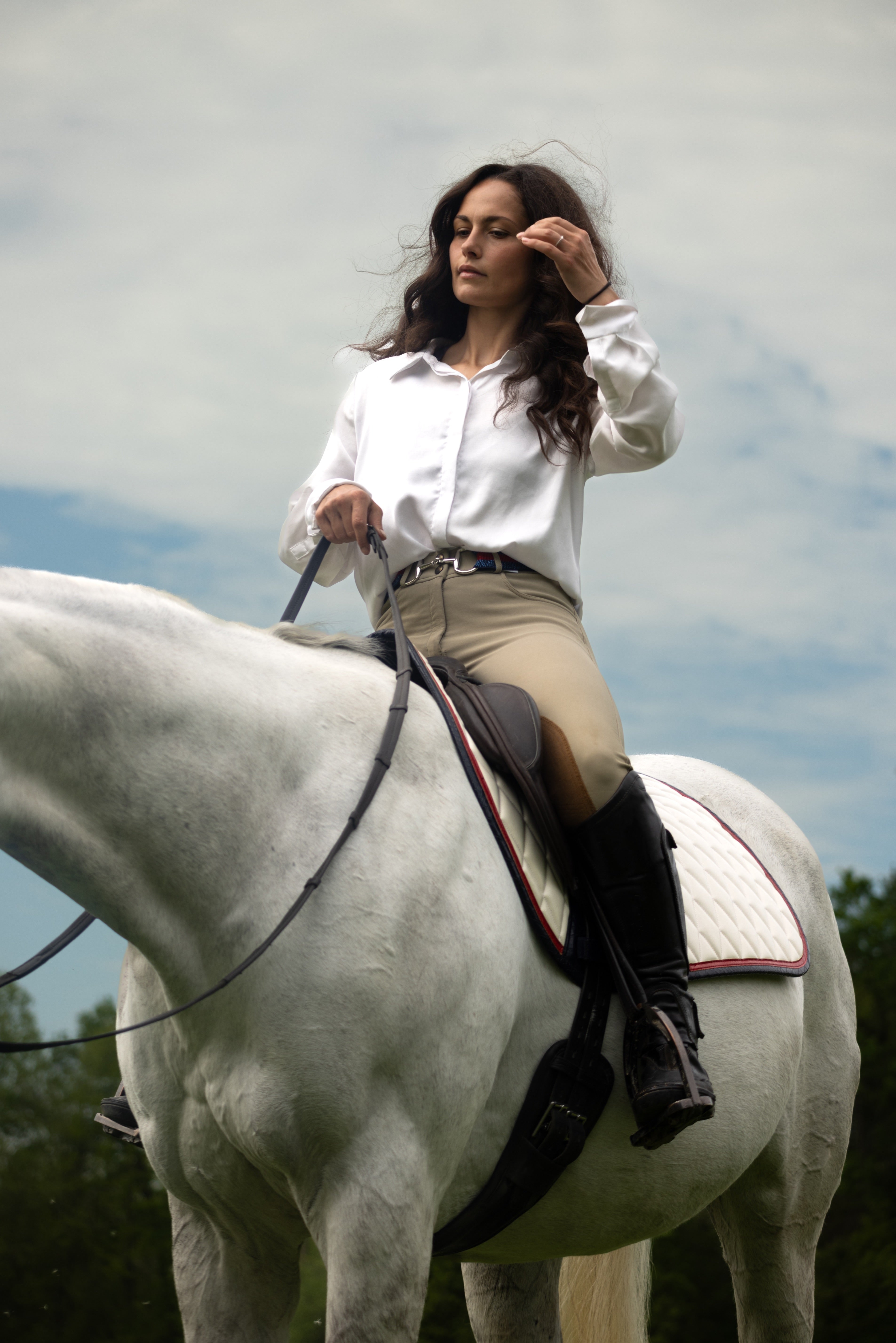 Jump Saddle Pad | White San Eligius