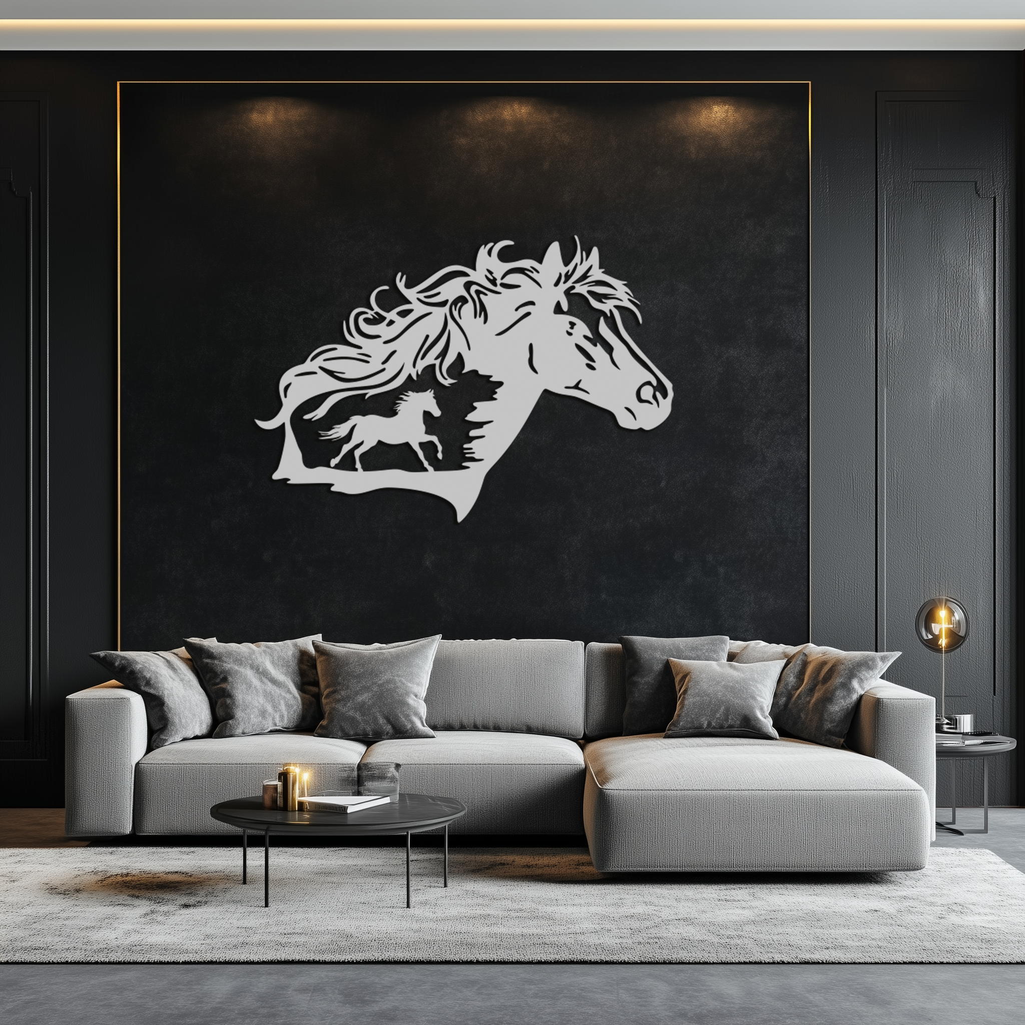 Horse Silhouette Metal Wall Art – Modern & Stylish - KAF137 Enova Art