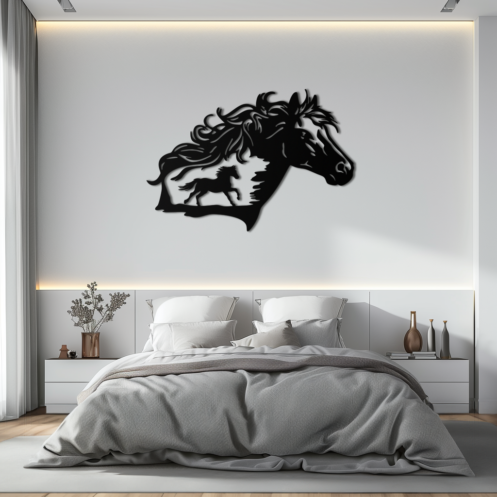 Horse Silhouette Metal Wall Art – Modern & Stylish - KAF137 Enova Art