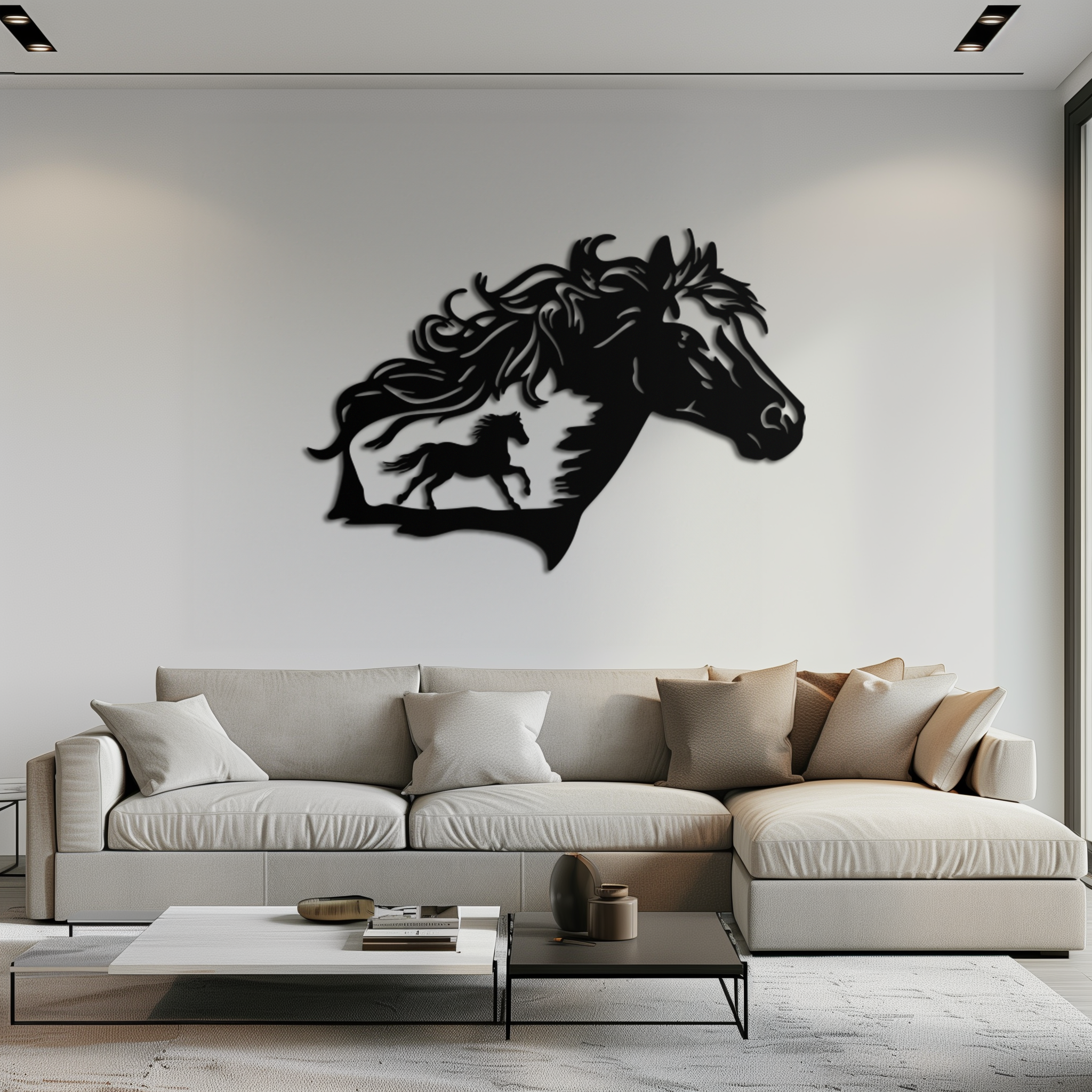 Horse Silhouette Metal Wall Art – Modern & Stylish - KAF137 Enova Art