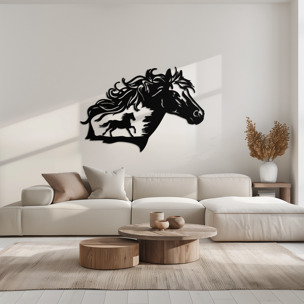 Horse Silhouette Metal Wall Art – Modern & Stylish - KAF137 Enova Art