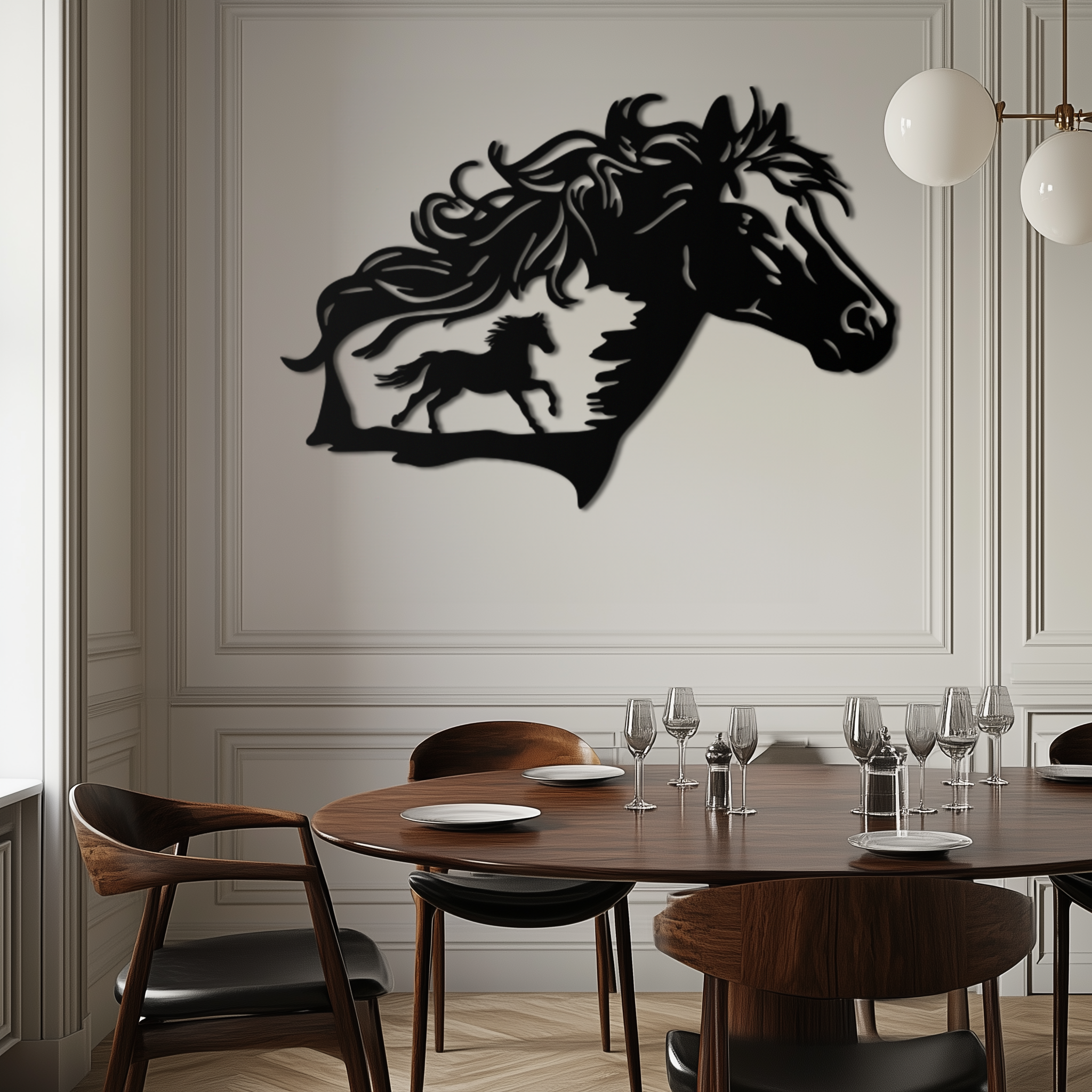 Horse Silhouette Metal Wall Art – Modern & Stylish - KAF137 Enova Art