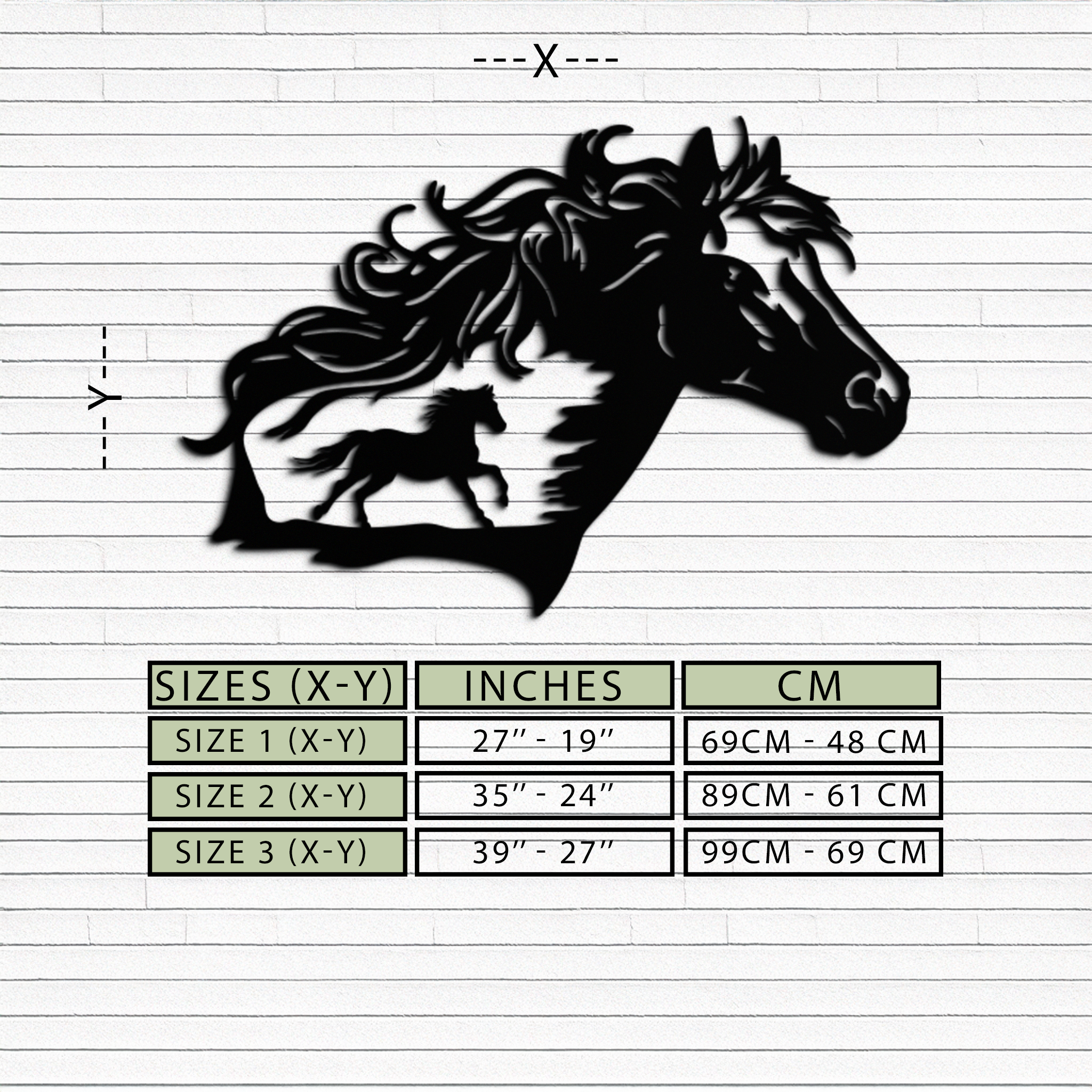 Horse Silhouette Metal Wall Art – Modern & Stylish - KAF137 Enova Art