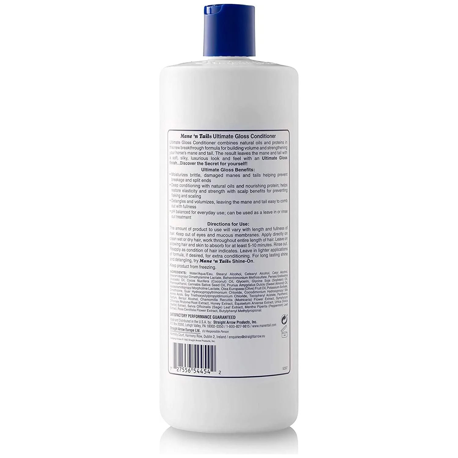 Mane 'n Tail Ultimate Gloss Horse Conditioner Gentle Formula 32oz Paw and Tail Supply