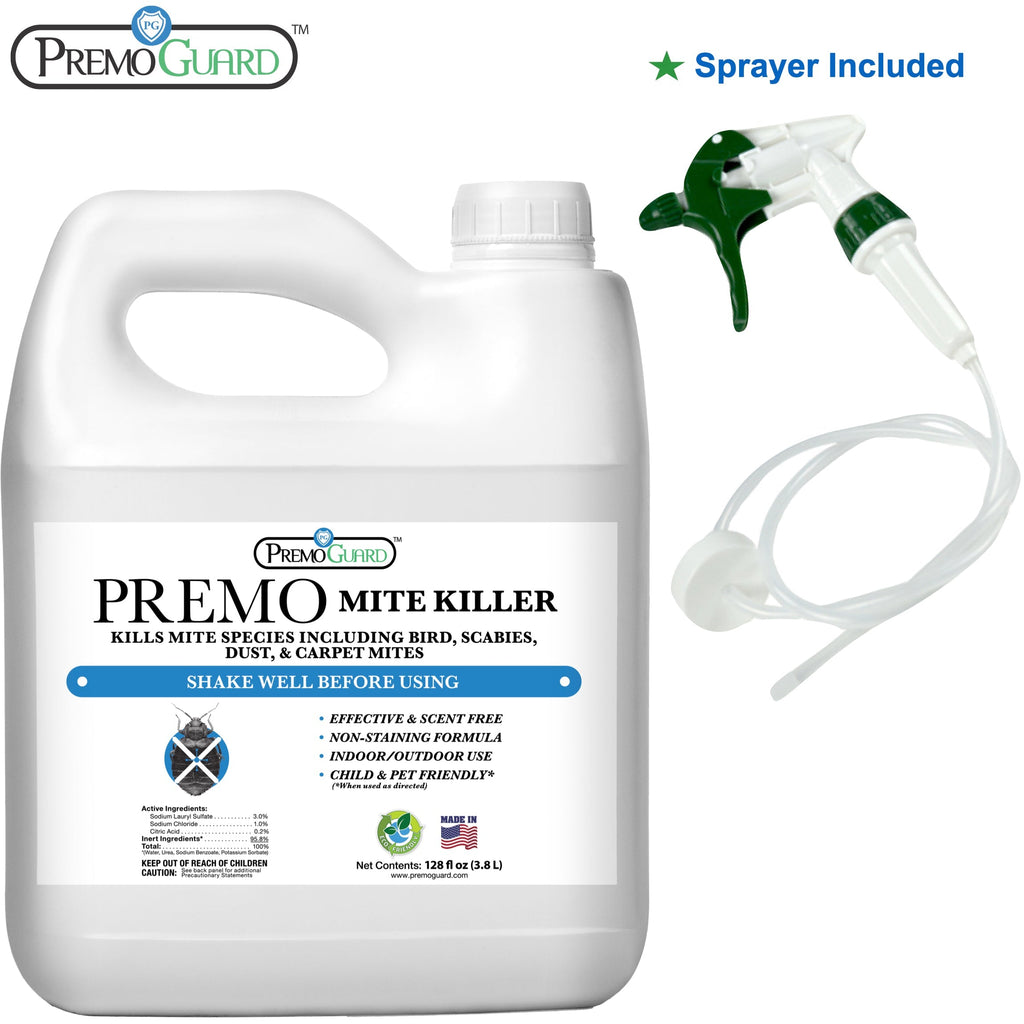 Mite Killer Spray 128 oz | Natural & Non-Toxic | Premo Guard Premo Natural Products
