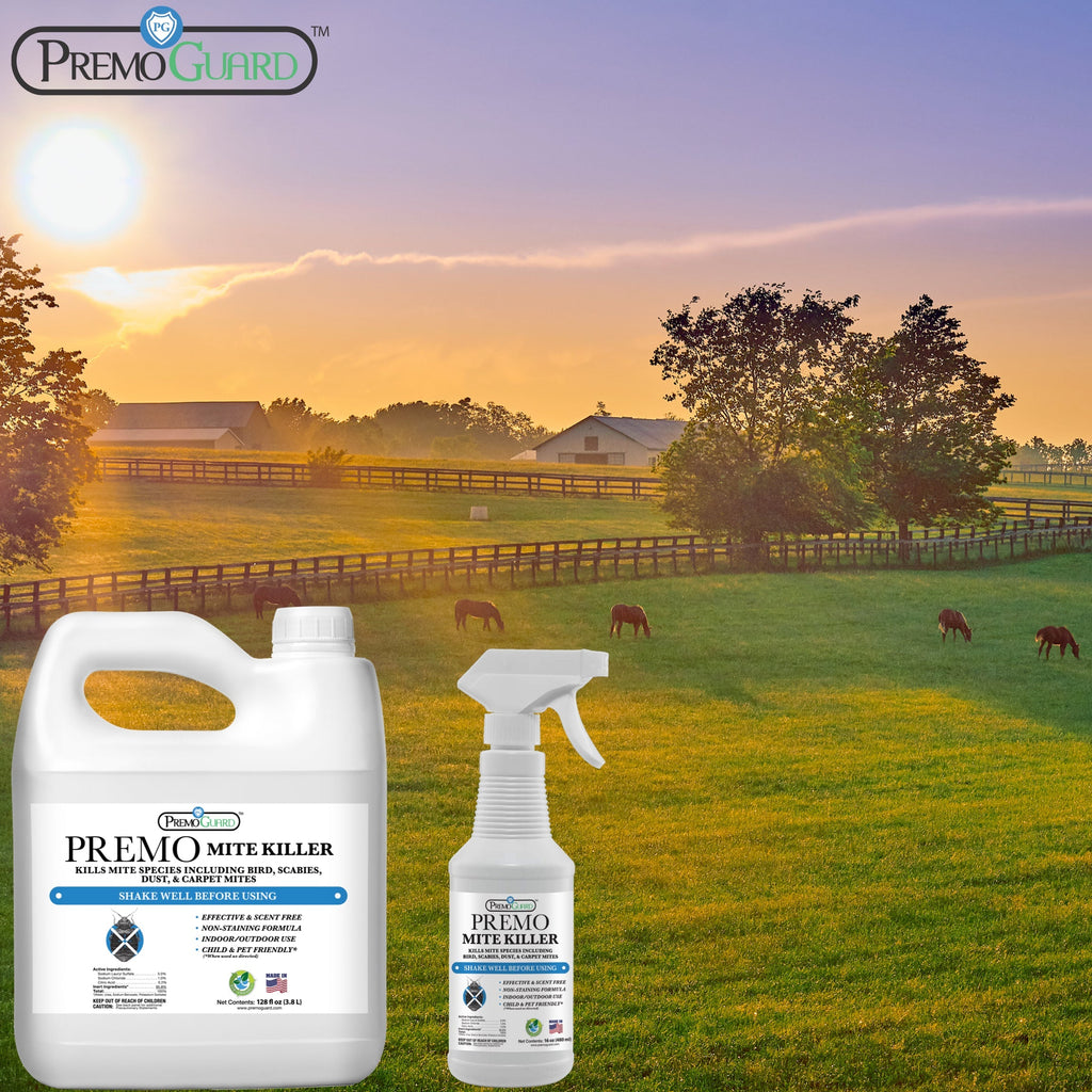 Mite Killer Spray 128 oz | Natural & Non-Toxic | Premo Guard Premo Natural Products