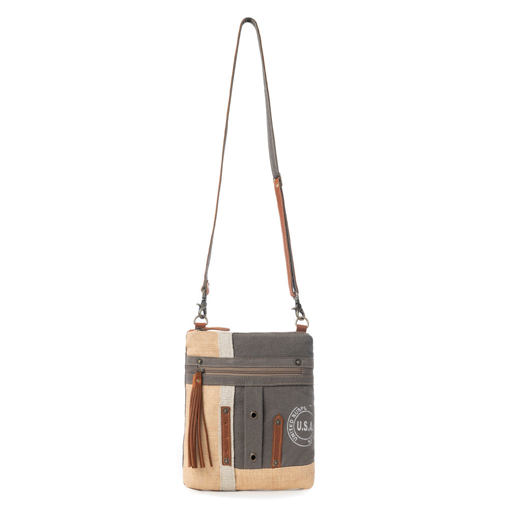 USA Canvas Patch Crossbody Bag Myra USA