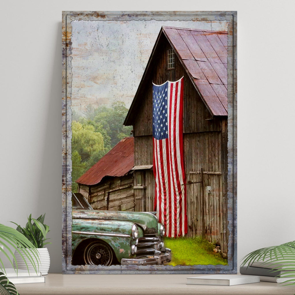 America Country Barn Canvas Wall Art Tailored Canvases