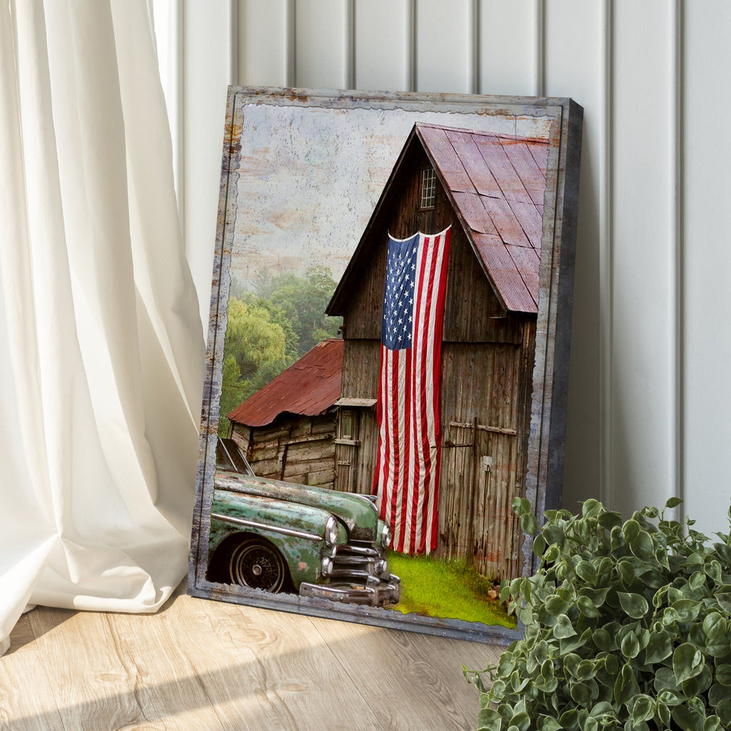 America Country Barn Canvas Wall Art Tailored Canvases