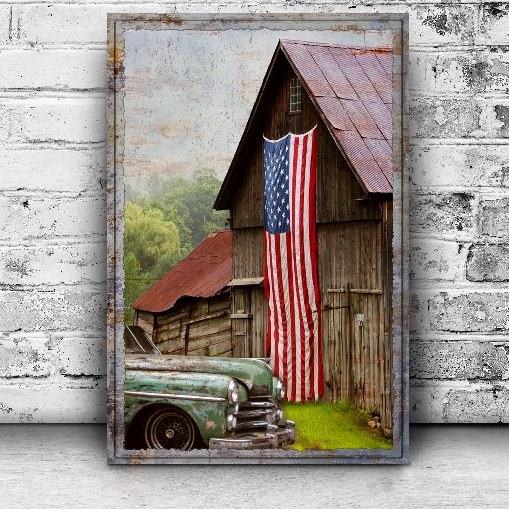 America Country Barn Canvas Wall Art Tailored Canvases
