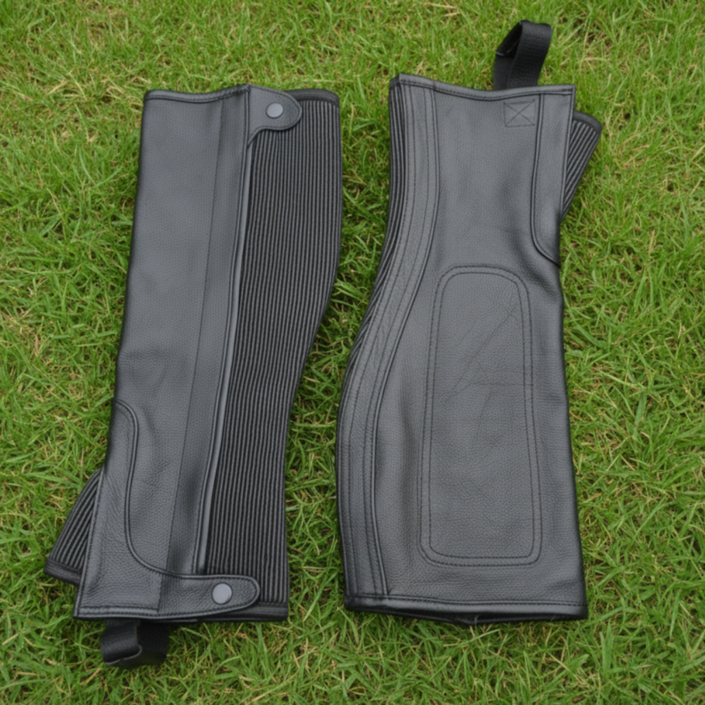 Half Chap Real Leather for Rider Classic Riding Gear