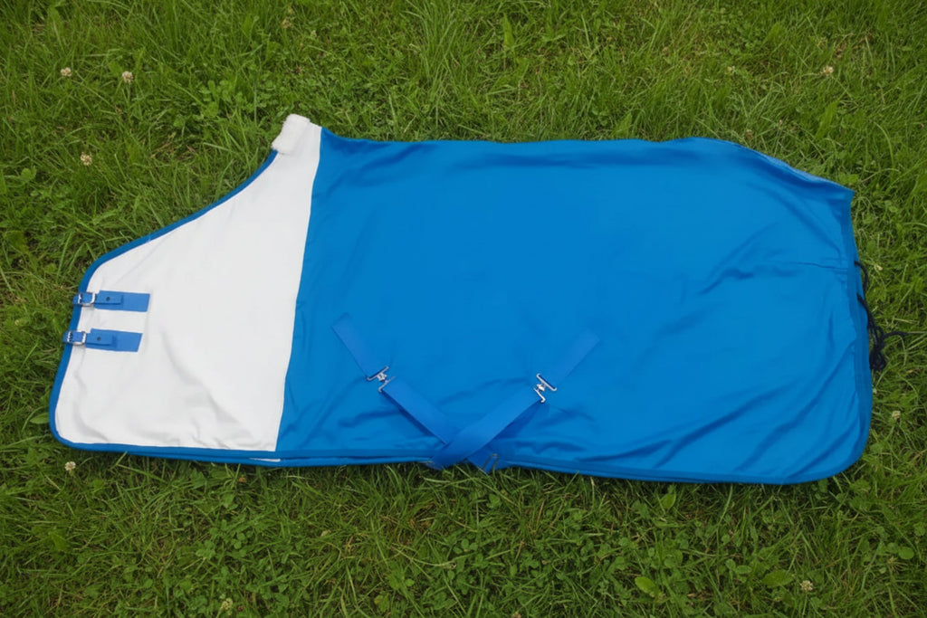 Premium Quality Horse Rug White and Blue Color Classic Riding Gear