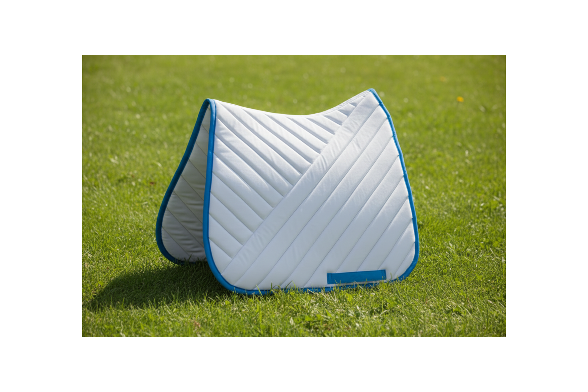 Premium Quality Cotton White Jumping Saddle Pad, Ear Bonnet & Horse Boot Set Classic Riding Gear