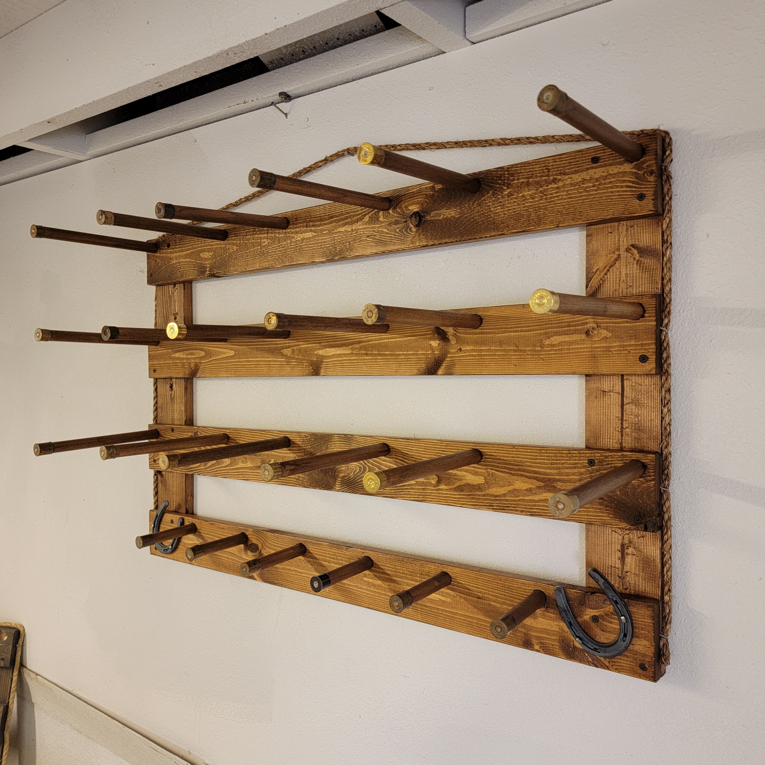 The 9-Hatter: Horizontal Wall-Hanging Western Organization The Hat Rack Guy