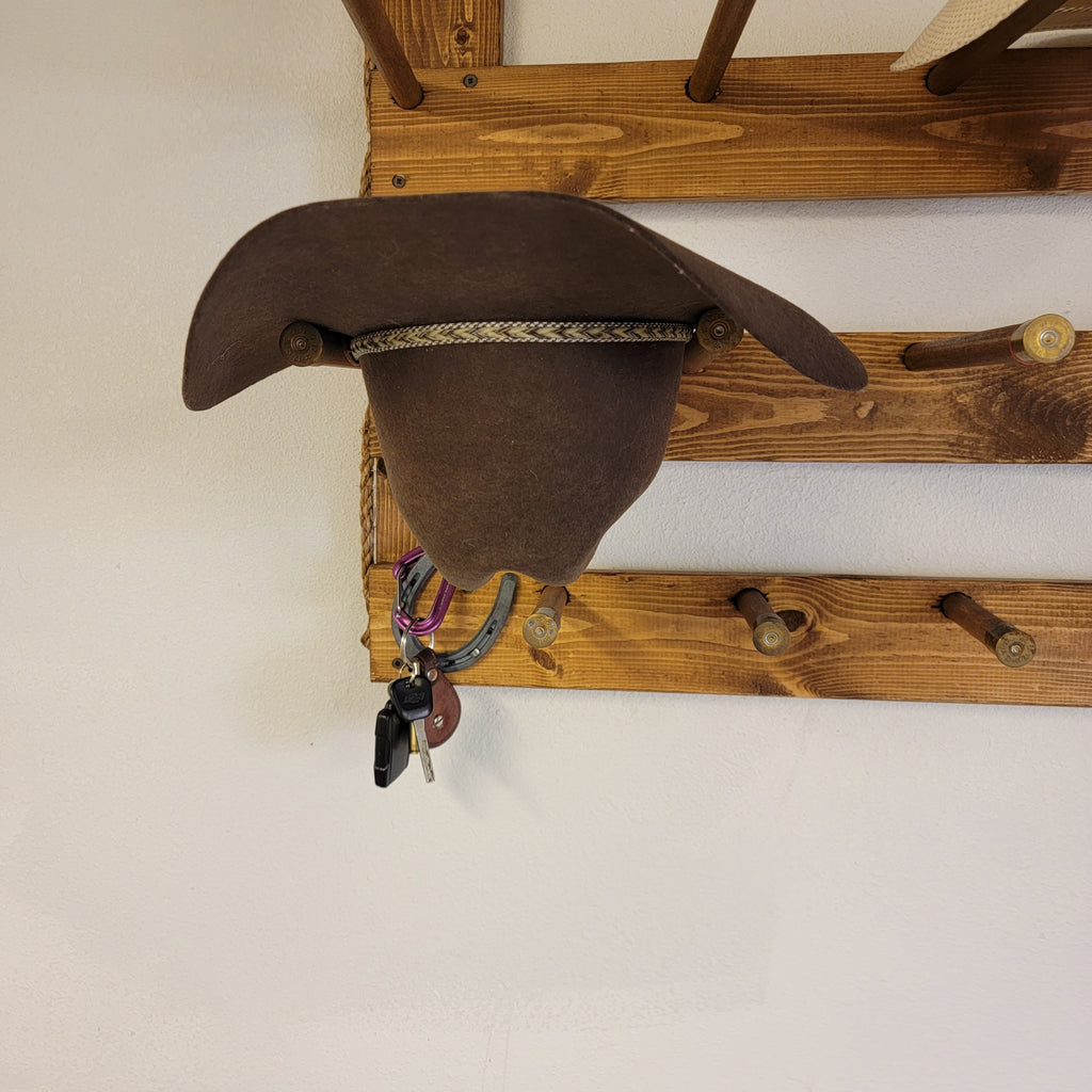 The 9-Hatter: Horizontal Wall-Hanging Western Organization The Hat Rack Guy