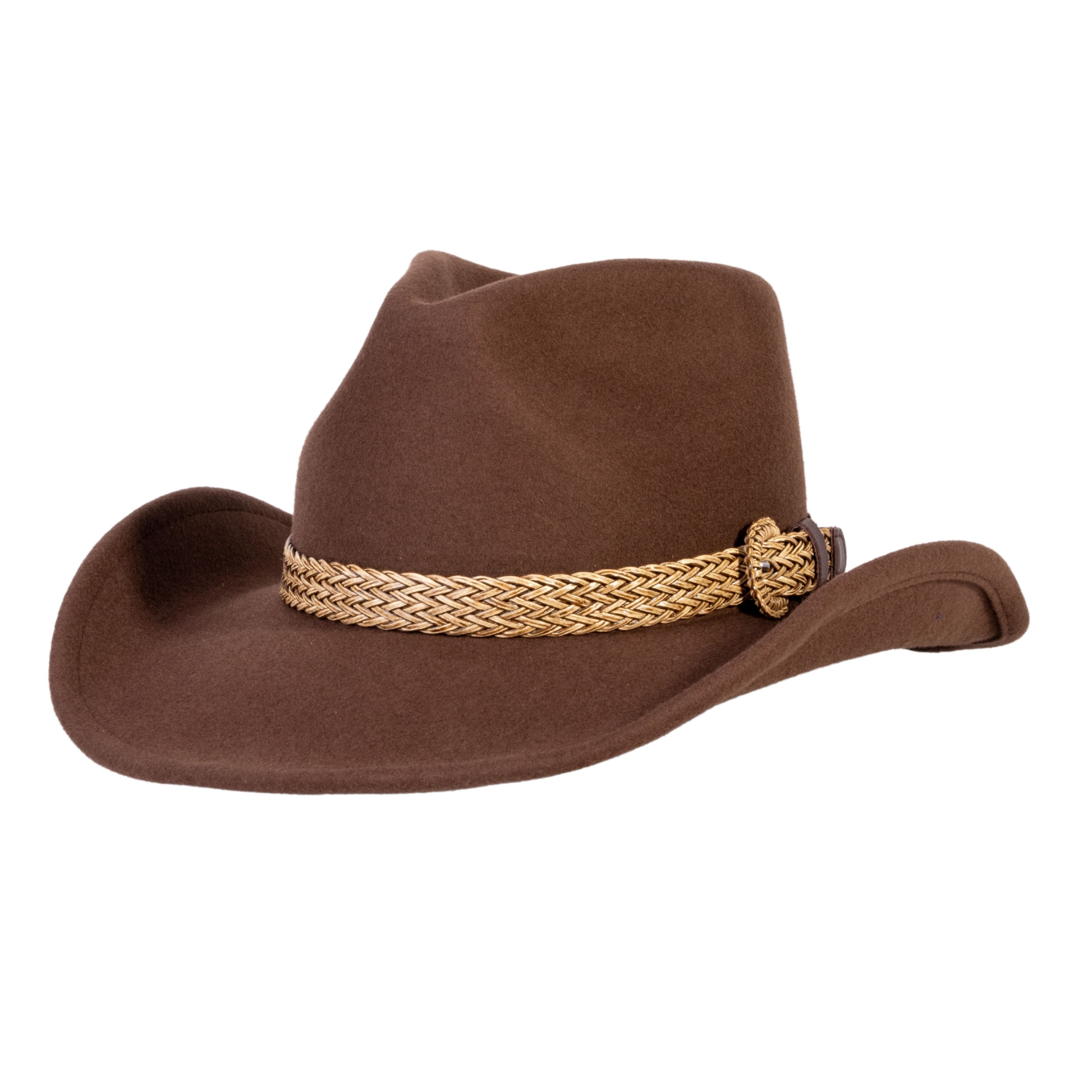 Frontier Trail Brown Felt Cowboy Hat Mix Brown