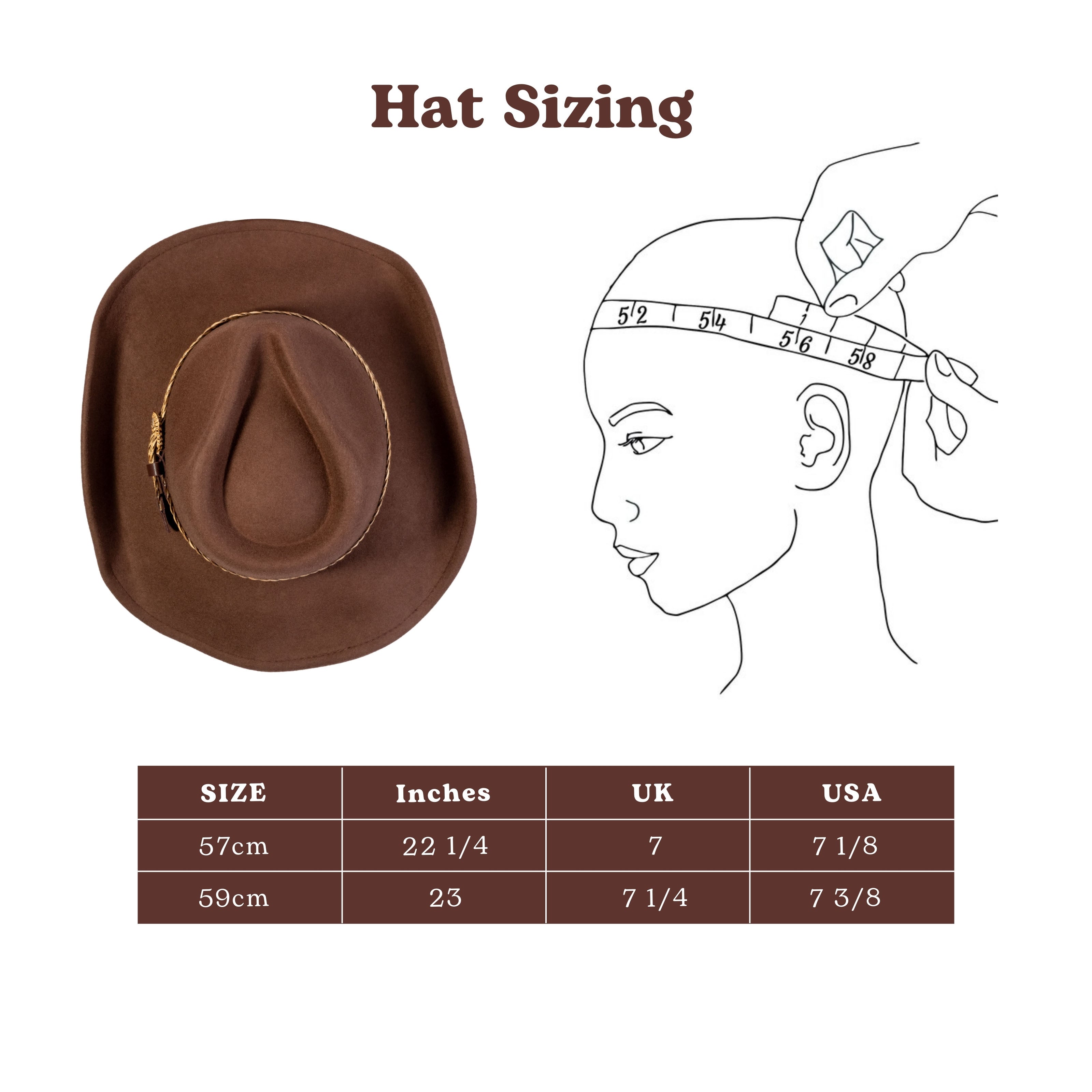 Frontier Trail Brown Felt Cowboy Hat Mix Brown