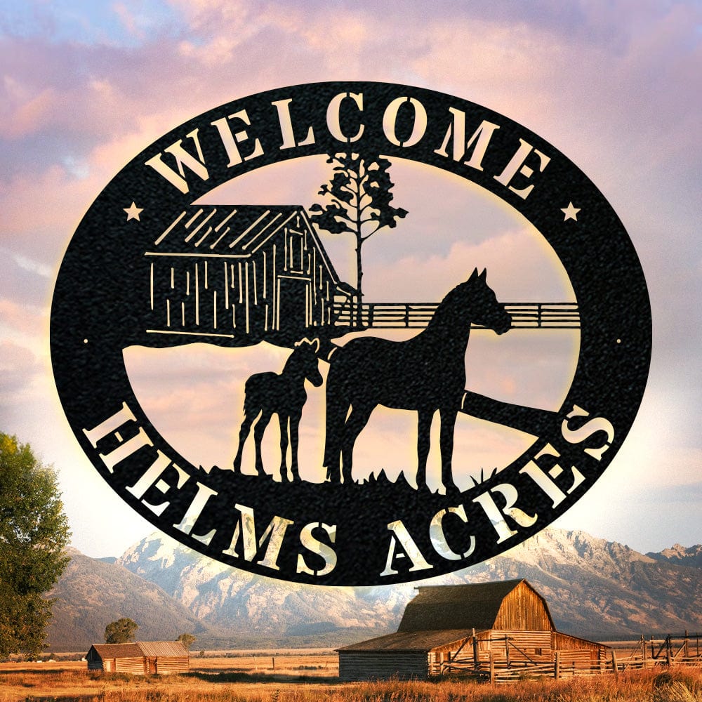 Horse Barn Monogram monogram metal shop