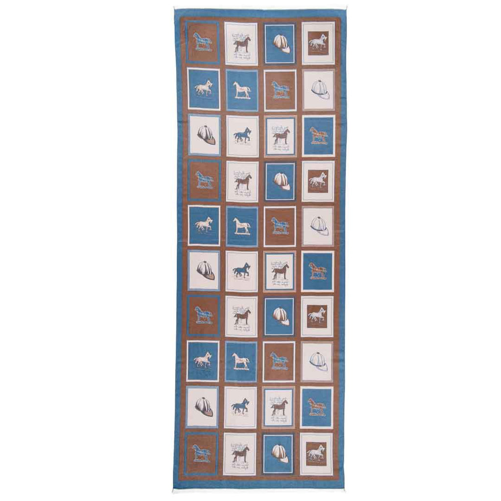 Hunt Club -  Equestrian Motif Luxe Shawl Urban-Equestrian
