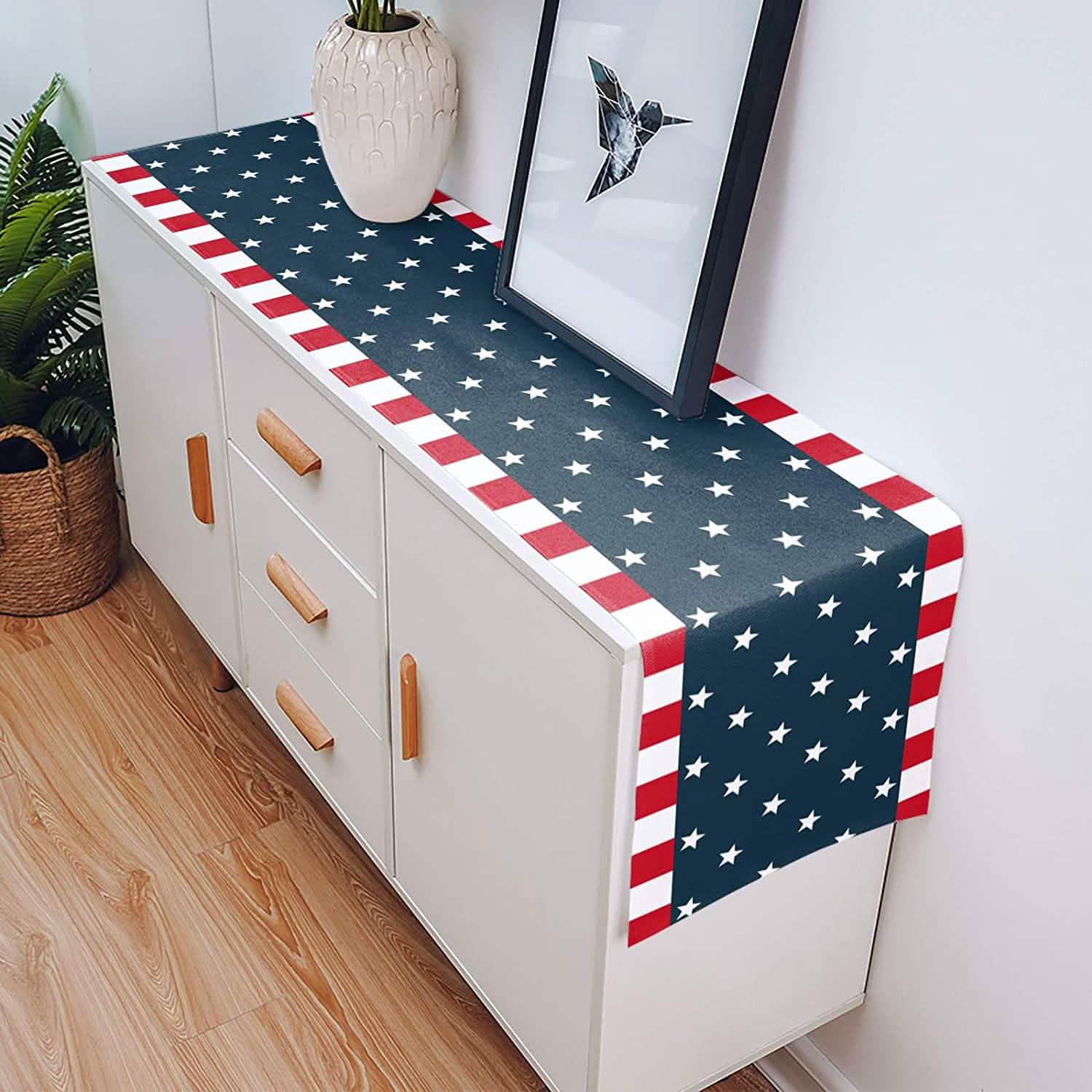 Independence Day 4th of July Table Runner Dresser Scarves DailySale