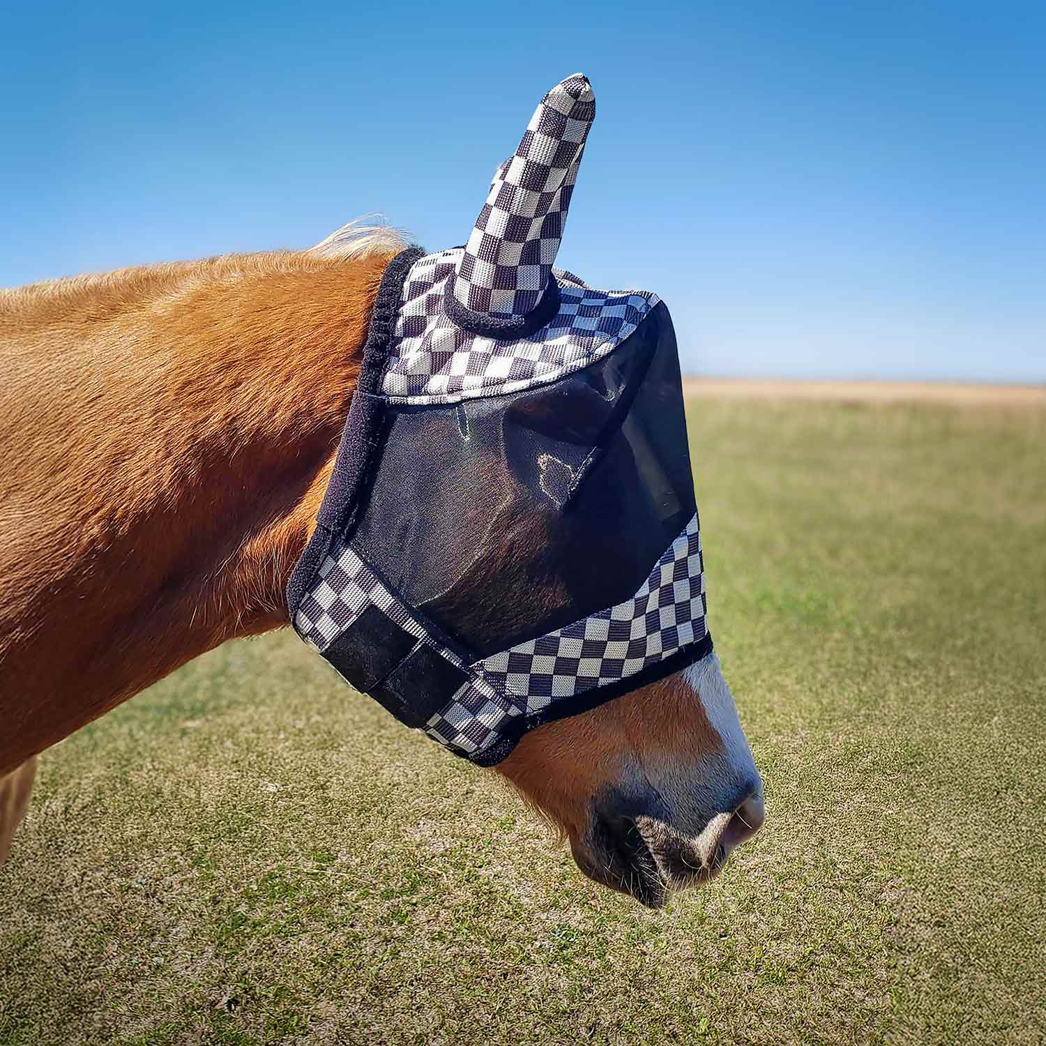 Jeffers Expression Deluxe Mesh Horse Fly Mask with Ears Jeffers
