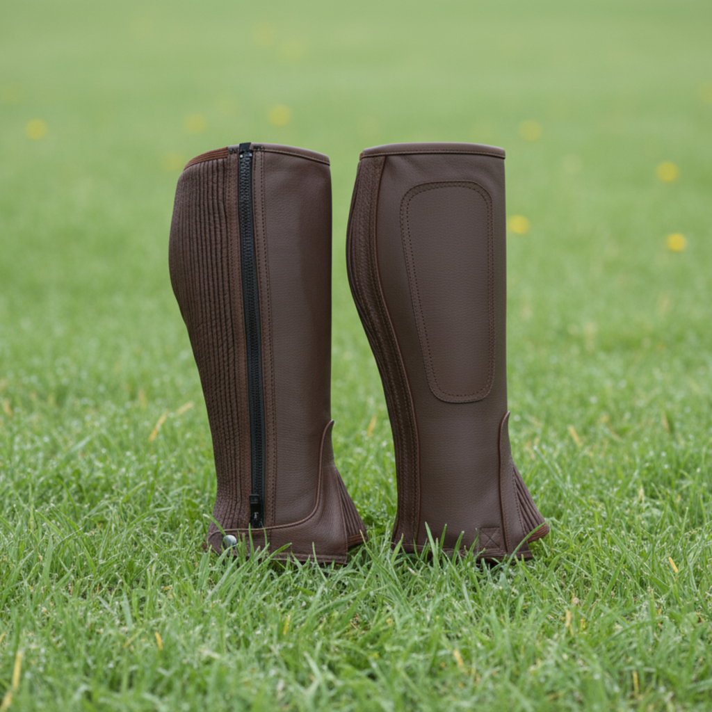 Half Chap Real Leather for Rider Classic Riding Gear