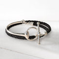 Odeza - Wrap Around Horse Bit Bracelet in Silver & Black Urban-Equestrian