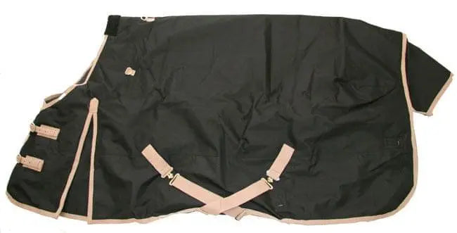 AJ Tack 1200D Waterproof Turnout Horse Blanket with Hood - Black AJ Tack