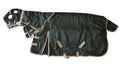 AJ Tack 1200D Waterproof Turnout Horse Blanket with Hood - Black AJ Tack
