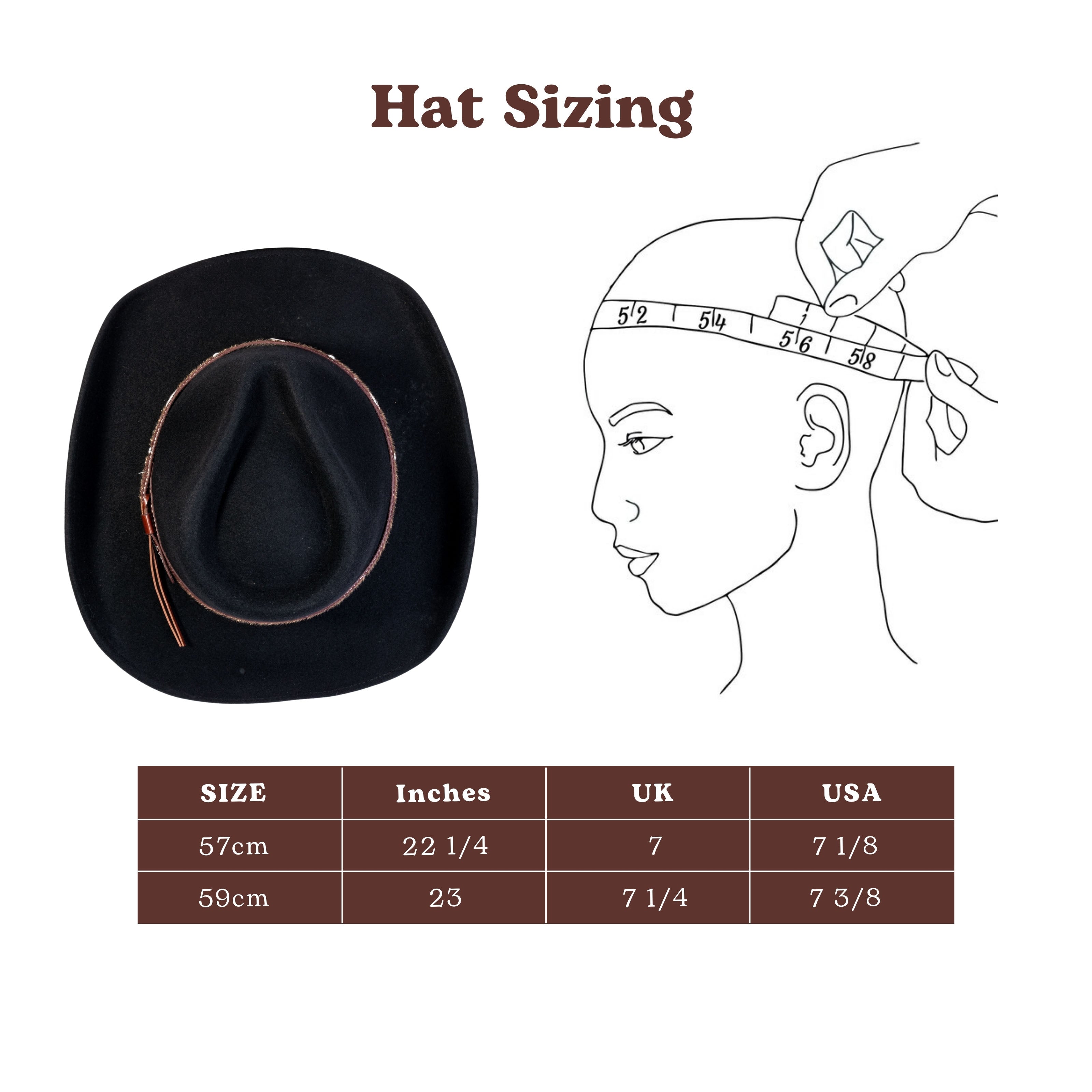 Raven Black Felt Cowboy Hat Mix Brown