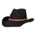 Rustler Black Felt Cowboy Hat Mix Brown