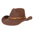 Saddle Brown Felt Cowboy Hat Mix Brown