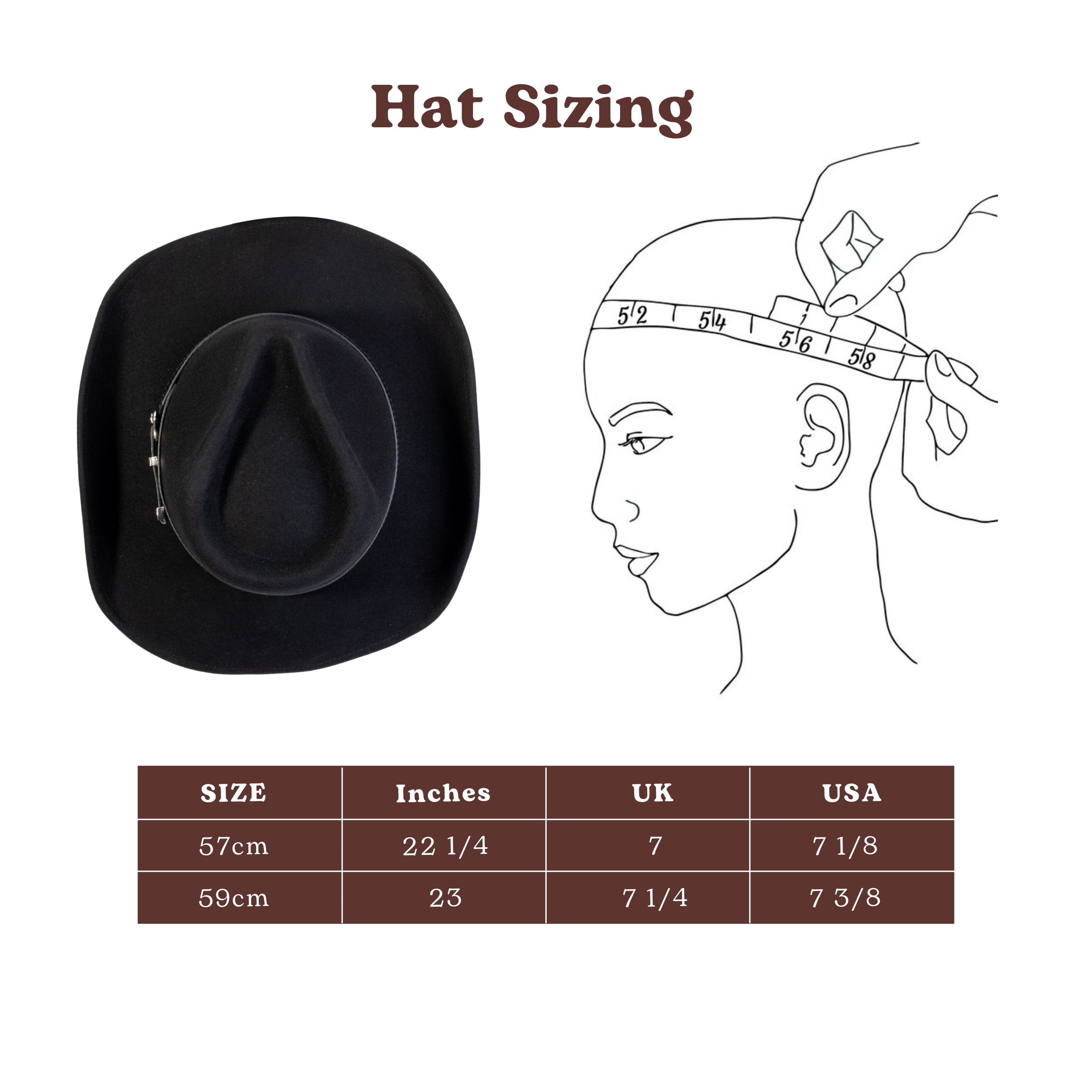 Silver Buckle Black Felt Cowboy Hat Mix Brown