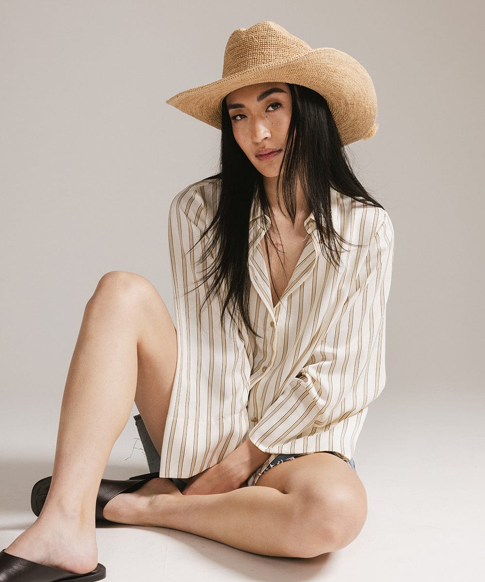 Ames Packable Straw Cowboy Hat GIGI PIP