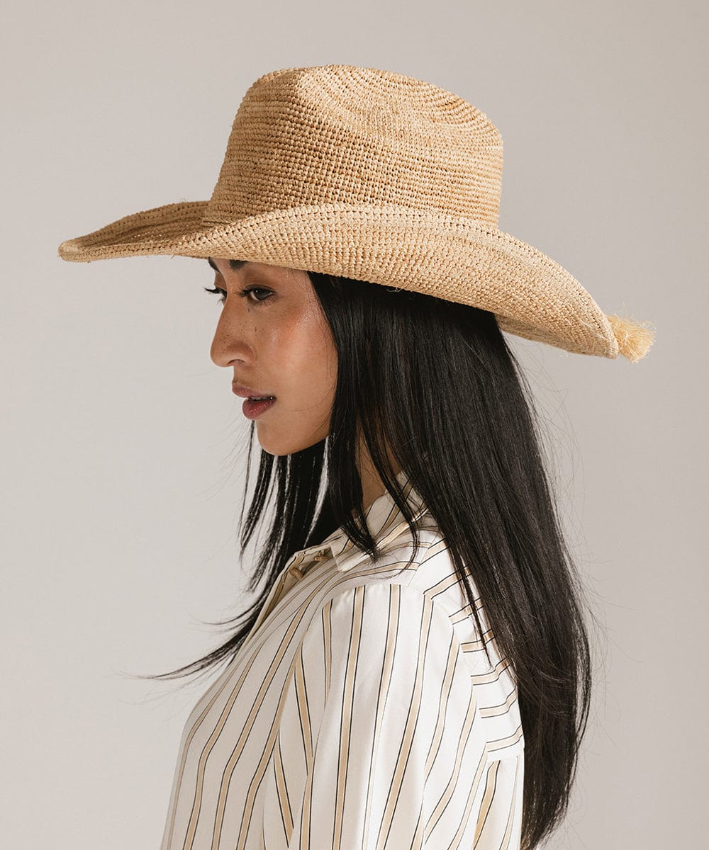 Ames Packable Straw Cowboy Hat GIGI PIP