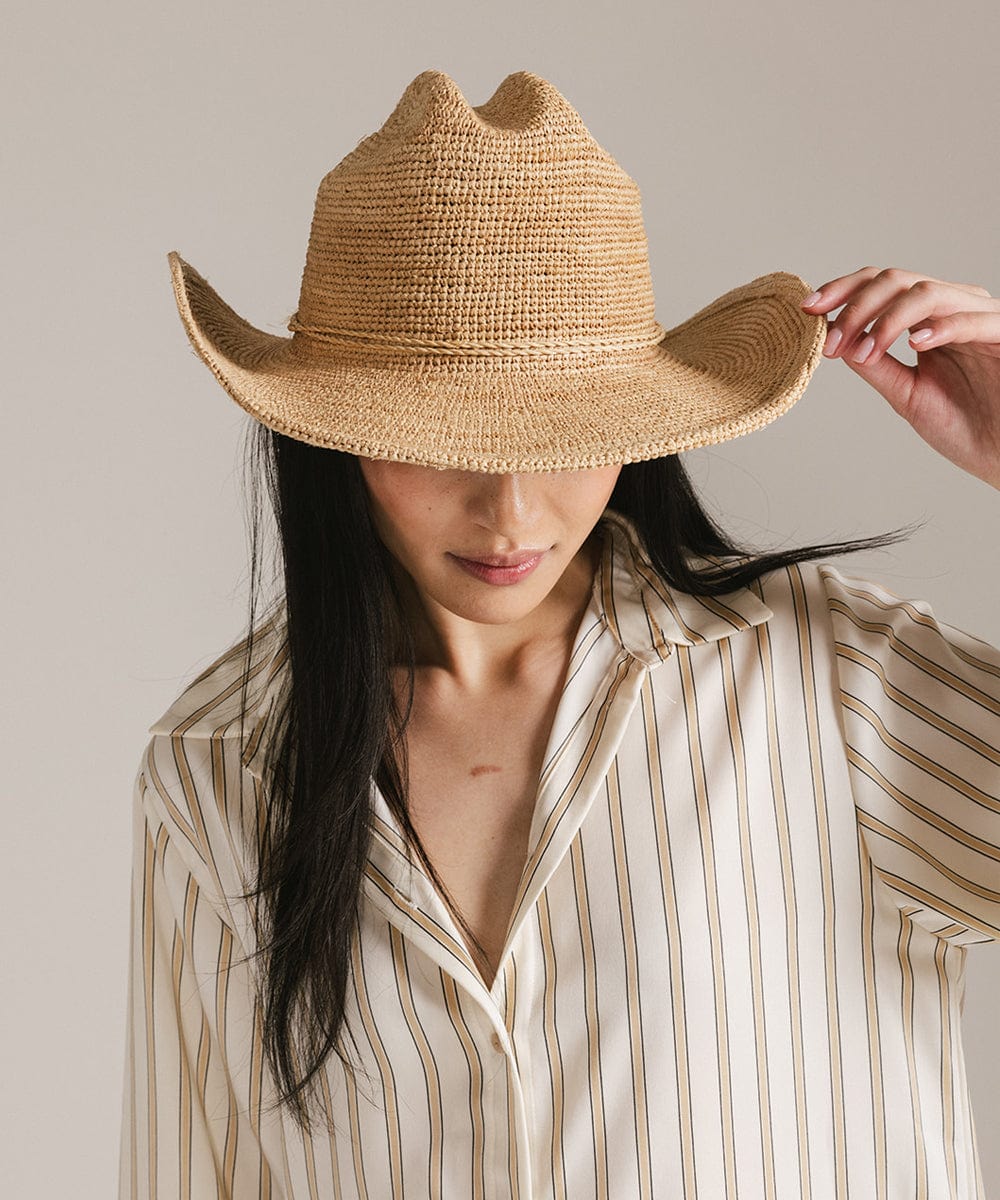 Ames Packable Straw Cowboy Hat GIGI PIP