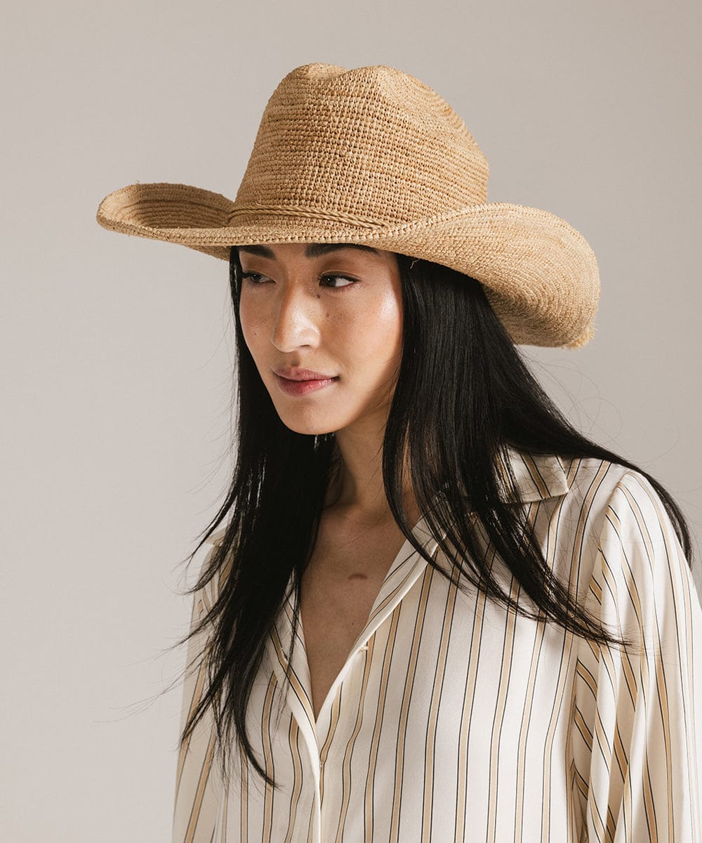 Ames Packable Straw Cowboy Hat GIGI PIP