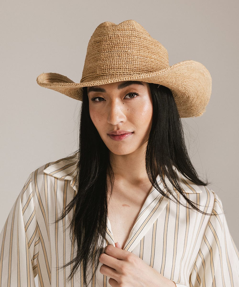 Ames Packable Straw Cowboy Hat GIGI PIP