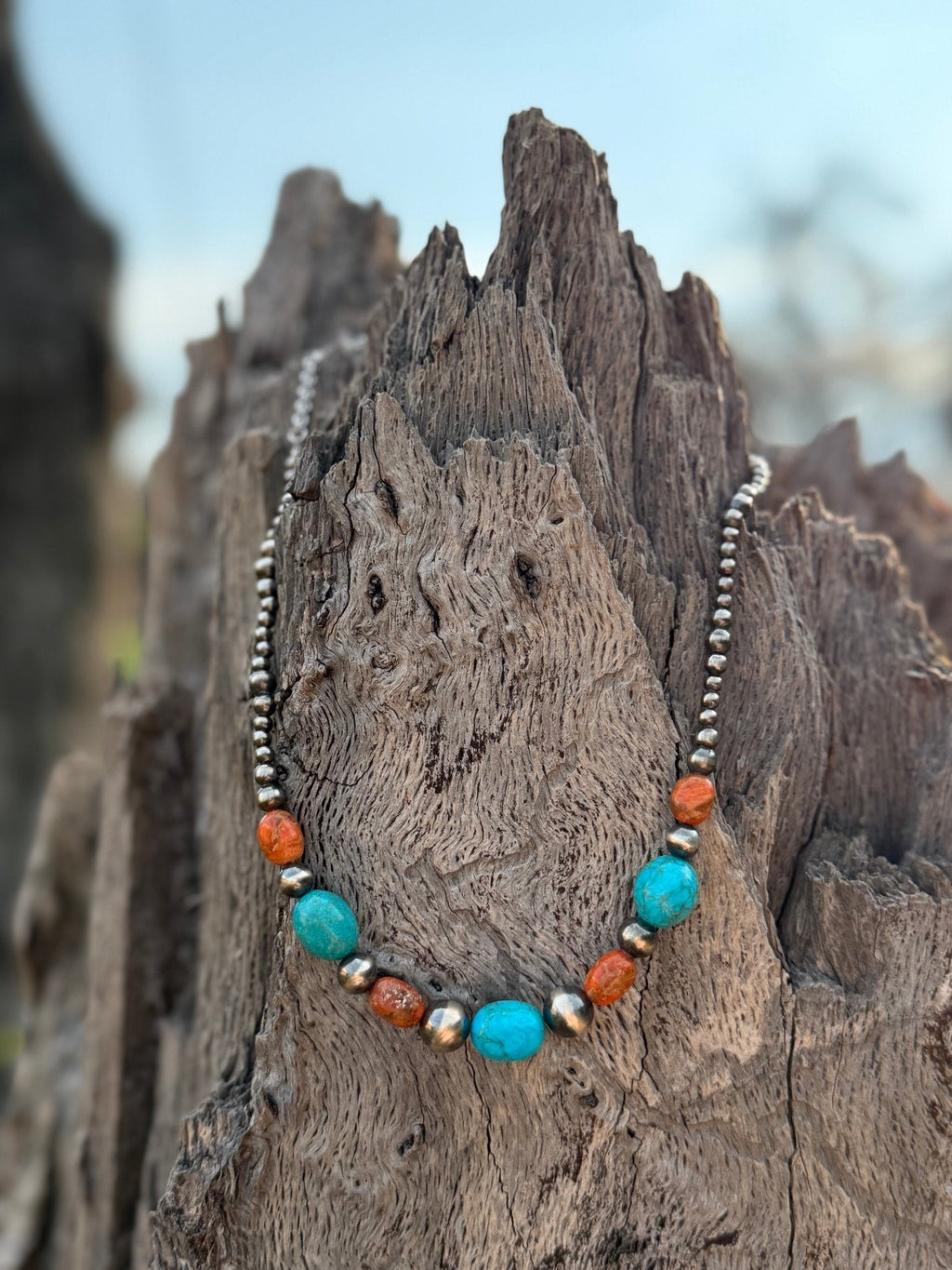 Western Coral Apple Beaded Necklace Wild Junkie