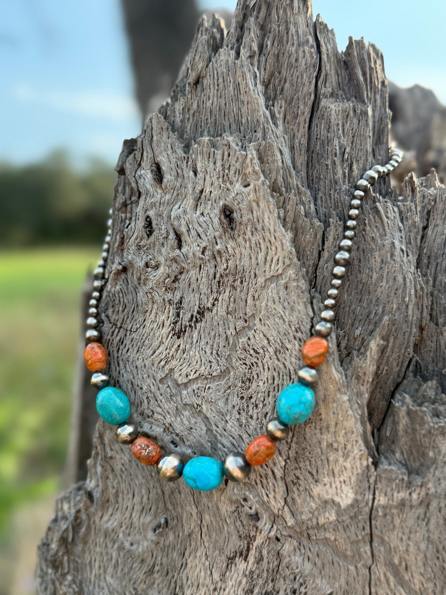 Western Coral Apple Beaded Necklace Wild Junkie